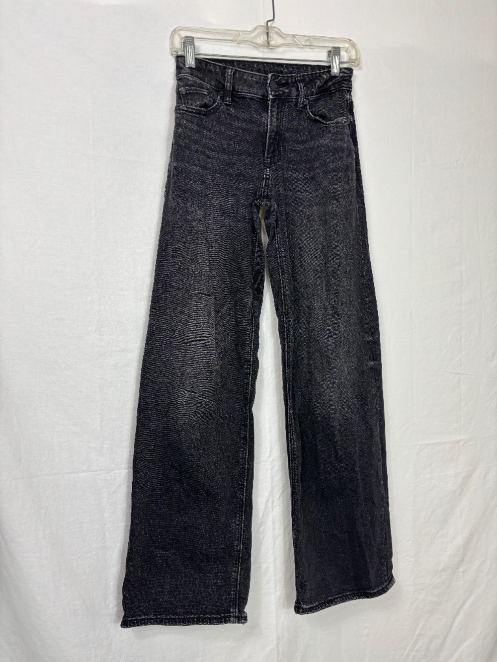 American Eagle Black Stretch Wide Leg Jeans Teen Size 00